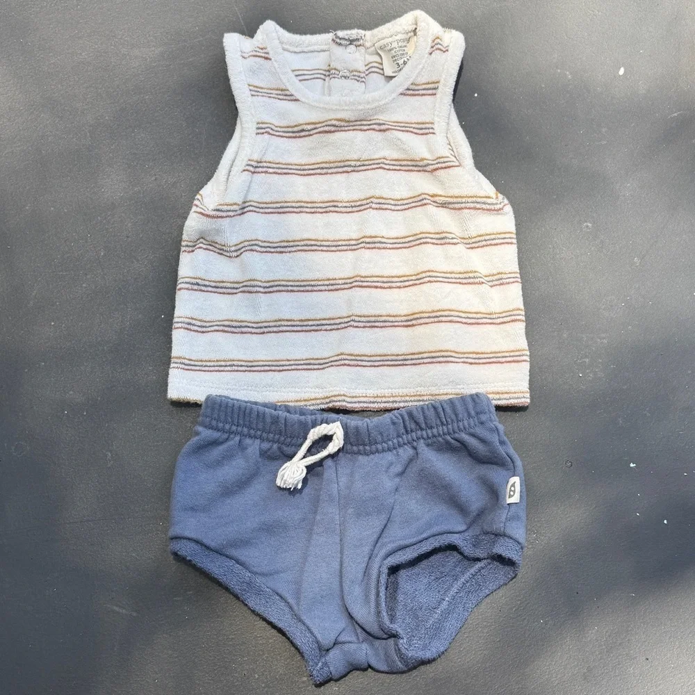 Easy Peasy Set Infant Terry Tank and Shorts Set 3-6 Months